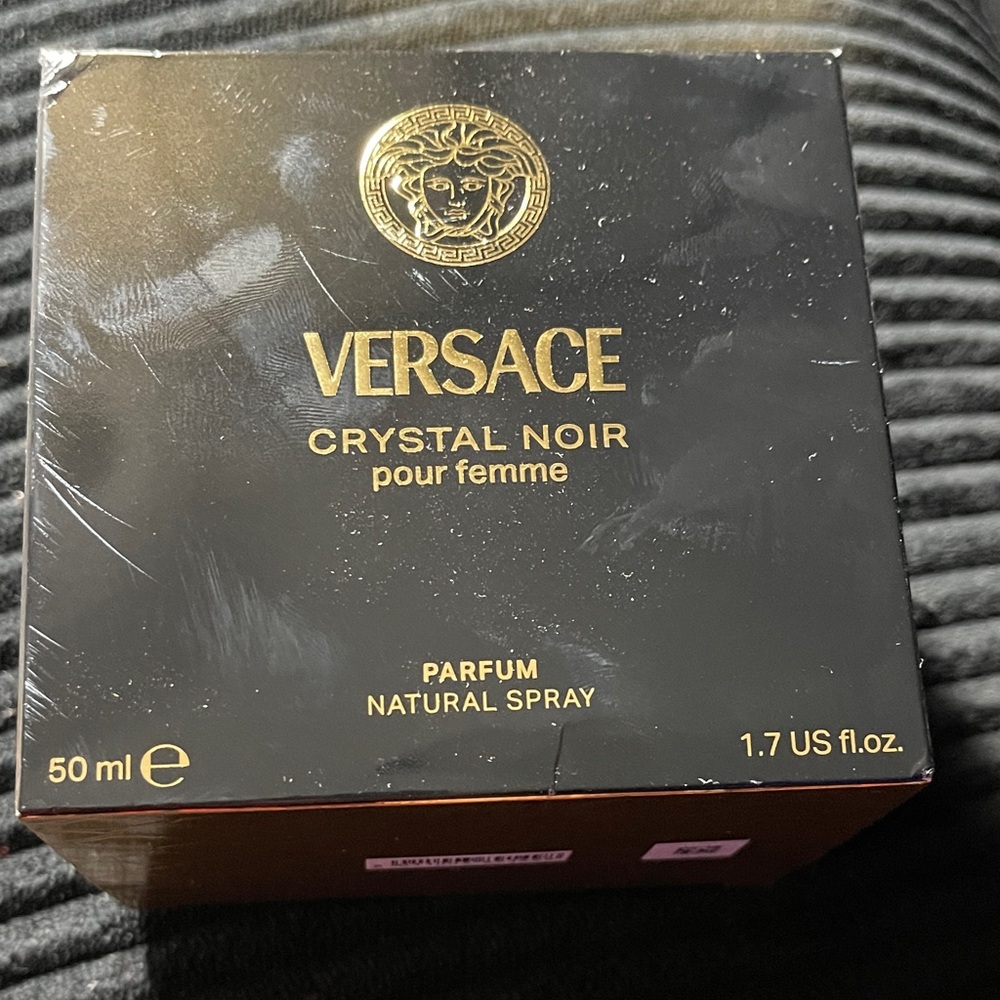 Versace Crystal Noir Pour Femme - Black & Gold Empty Box